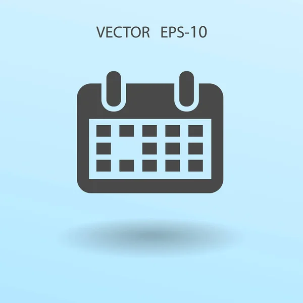 Ploché ikony kalendáře. vektorové ilustrace — Stockový vektor