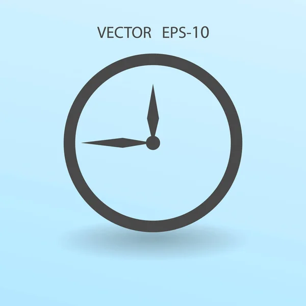 Icono plano del reloj. ilustración vectorial — Vector de stock