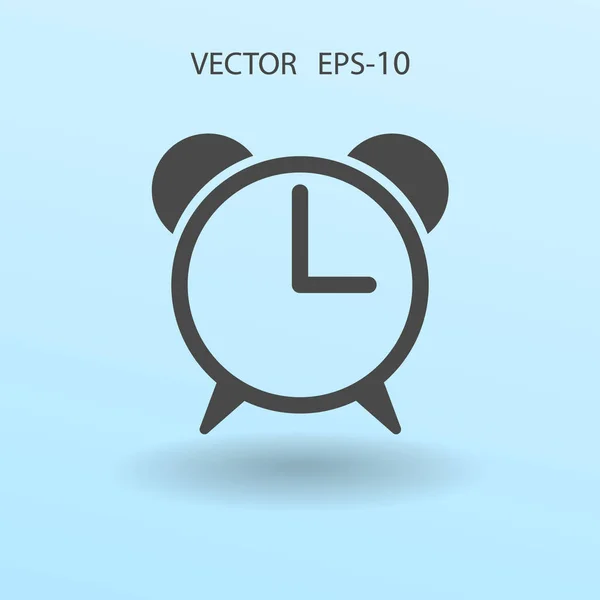 Flat icon of alarm clock. vector illustration — Stock Vector