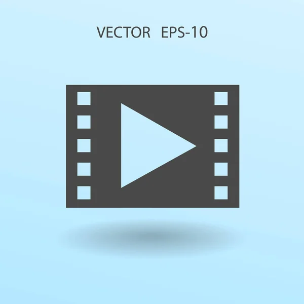 Düz simgesi video. vektör çizim — Stok Vektör