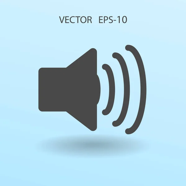 Icono plano del altavoz. ilustración vectorial — Vector de stock