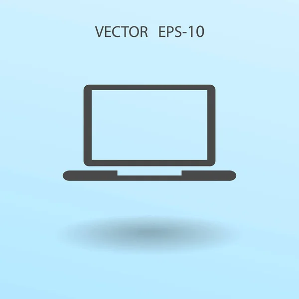 Plochá ikona notebooku. vektorová ilustrace — Stockový vektor