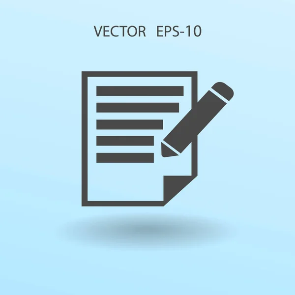 Platte pictogram van nota's. vectorillustratie — Stockvector