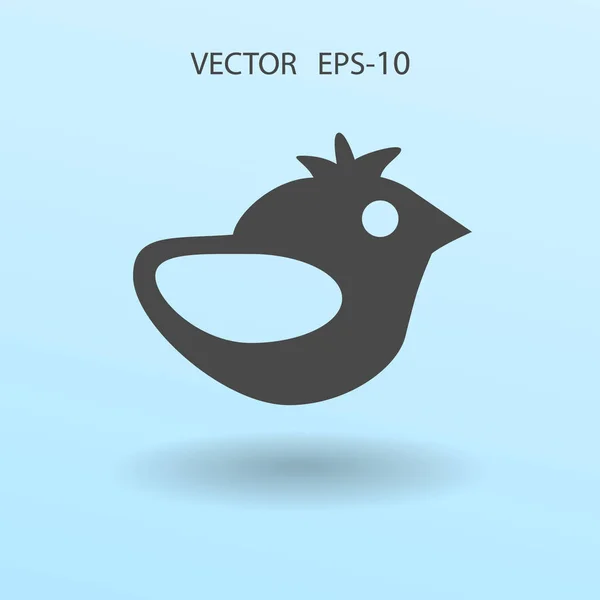 Icono plano de pájaro. ilustración vectorial — Vector de stock