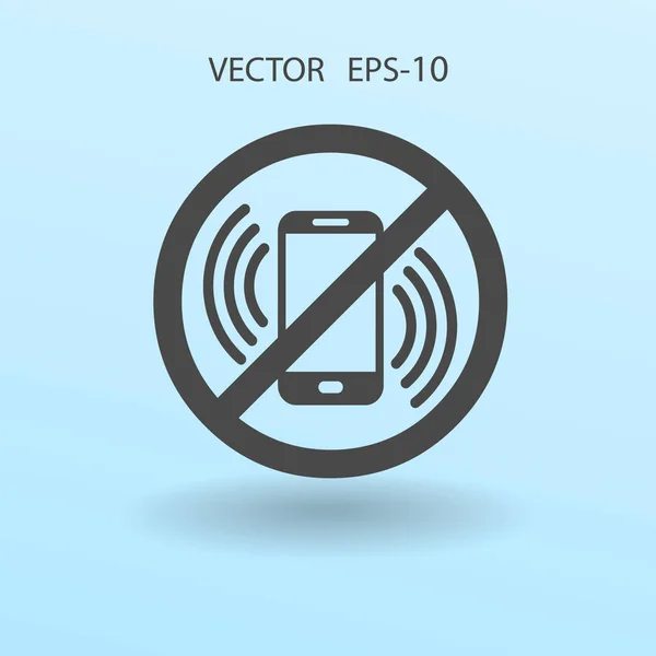 Éteindre l'icône du téléphone. illustration vectorielle — Image vectorielle