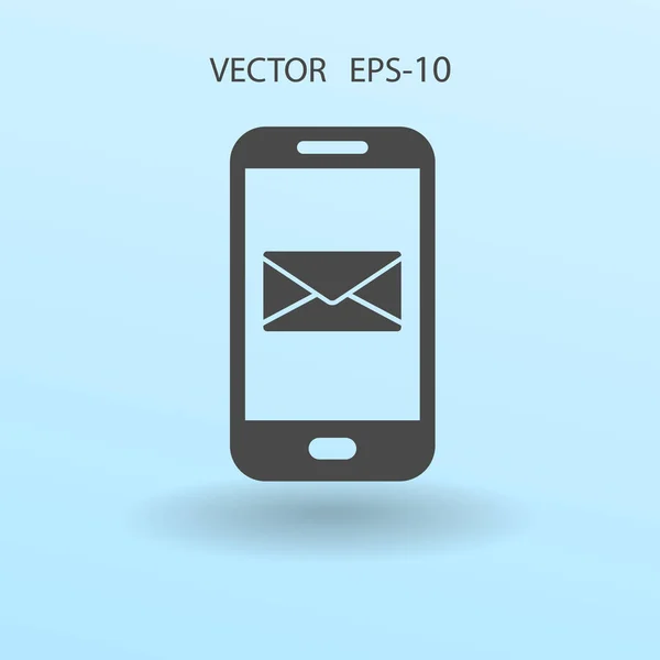 Mobile mail icon. vector illustration — Stock Vector