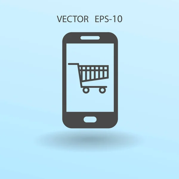 Icona dello shopping online. illustrazione vettoriale — Vettoriale Stock