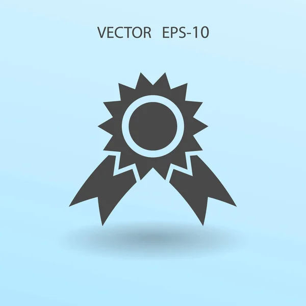Flat long shadow Award icon, vector illustration — Stock Vector