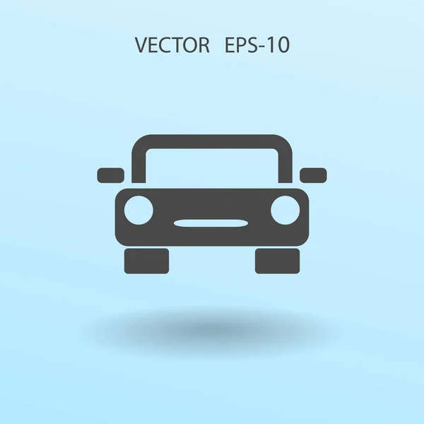 Ombre longue plate Icône de voiture, illustration vectorielle — Image vectorielle