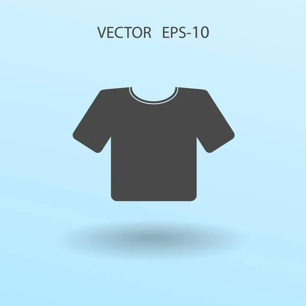 Flach eine T-Shirt-Ikone. Vektor — Stockvektor
