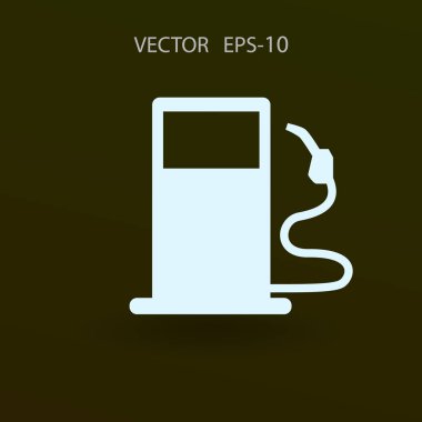 Düz yakıt simgesi. Vektör