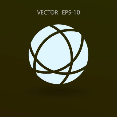 Dünyanın düz simgesi. vektör çizim