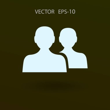 Takım çalışması düz simgesi. vektör çizim