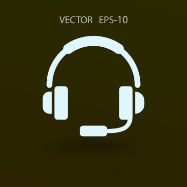 Düz simgesi desteği. vektör çizim