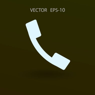 Bir telefon düz simgesi. vektör çizim