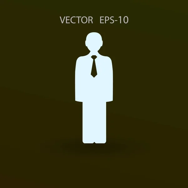 Icono plano de hombre de negocios. ilustración vectorial — Vector de stock