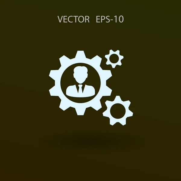 Icono de trabajo en equipo. ilustración vectorial — Vector de stock