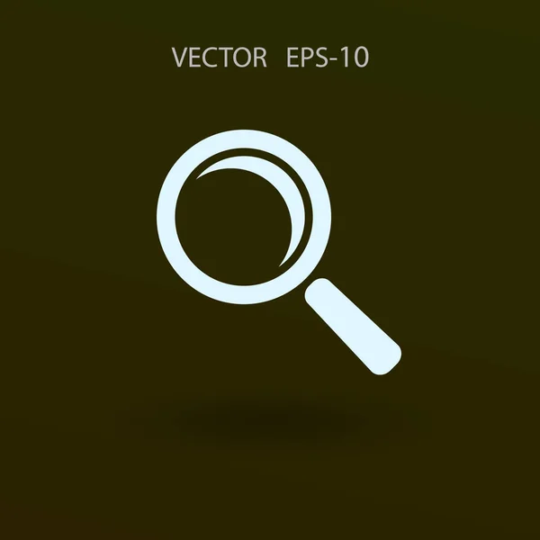 Platt ikon lupp. vektor illustration — Stock vektor