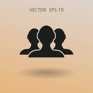 Takım çalışması düz simgesi. vektör çizim