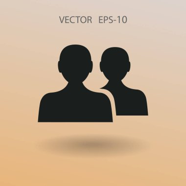 Takım çalışması düz simgesi. vektör çizim