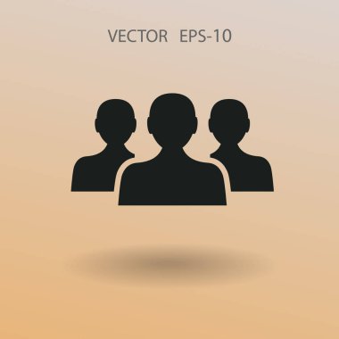 Takım çalışması düz simgesi. vektör çizim