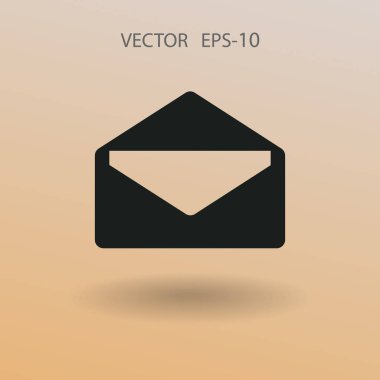 Düz simgesi mektup. vektör çizim