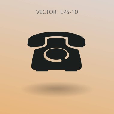 Bir telefon düz simgesi. vektör çizim