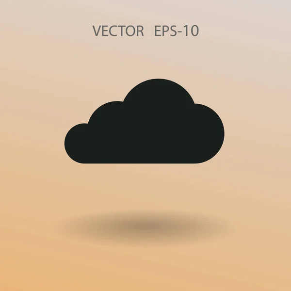 Flat  icon of cloud. vector illustration — Stock Vector