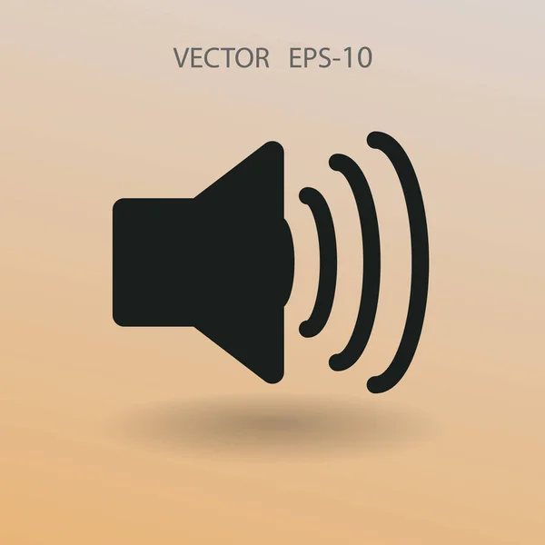 Icono plano del altavoz. ilustración vectorial — Vector de stock