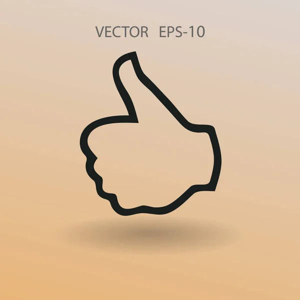Flat icon of ok. vector illustration — Stock Vector