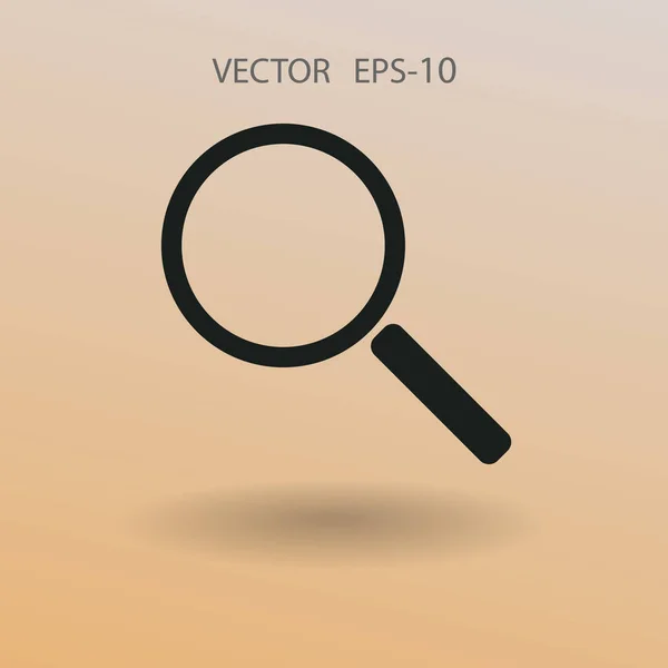Icono plano de lupa. ilustración vectorial — Vector de stock
