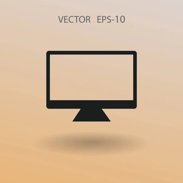 Flat ikonen för monitor. vektor illustration — Stock vektor