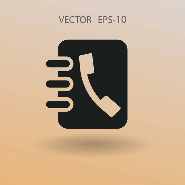 Icono plano de libro de contactos. ilustración vectorial — Archivo Imágenes Vectoriales