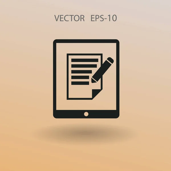 Touchpad notities pictogram. vectorillustratie — Stockvector