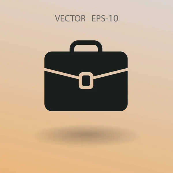 Platte pictogram van de werkmap. vectorillustratie — Stockvector