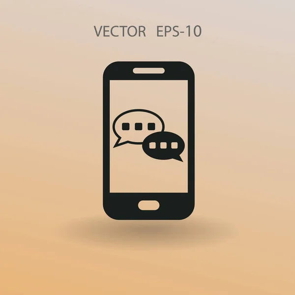 Mobiele babbelen pictogram. vectorillustratie — Stockvector