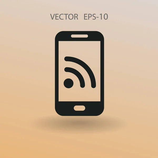 Icono móvil RSS. ilustración vectorial — Vector de stock