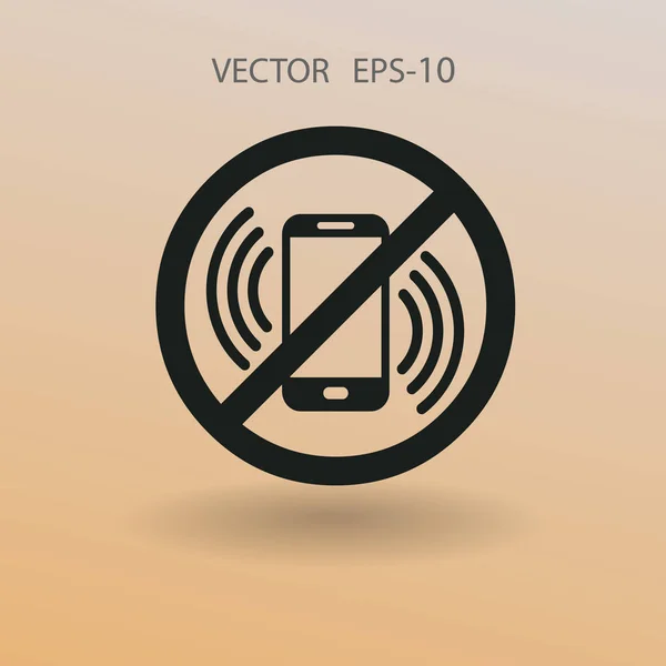 Turn off phone icon. vector illustration — Stock Vector