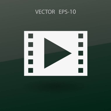 Düz simgesi video. vektör çizim