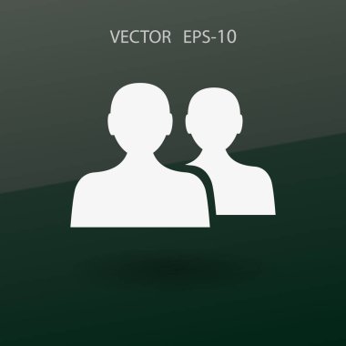 Takım çalışması düz simgesi. vektör çizim