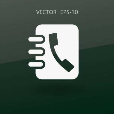 Düz simge rehber kitap. vektör çizim