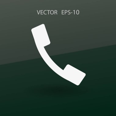 Bir telefon düz simgesi. vektör çizim