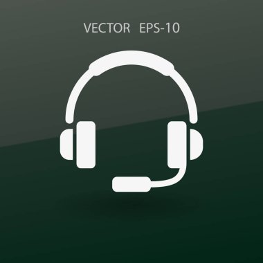 Düz simgesi desteği. vektör çizim