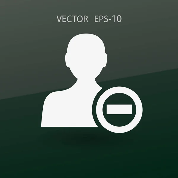 Remover ícone de contato. ilustração vetorial — Vetor de Stock