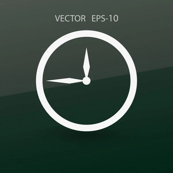 Icono plano del reloj. ilustración vectorial — Vector de stock