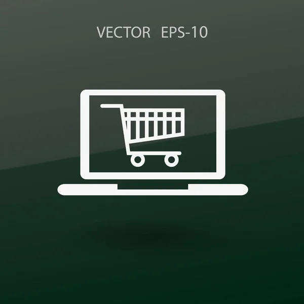 Online-Shopping-Symbol. Vektorillustration — Stockvektor