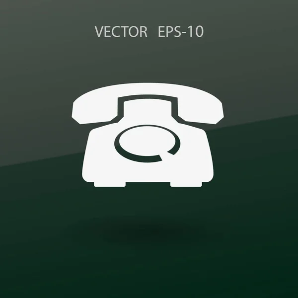 Icono plano de un teléfono. ilustración vectorial — Vector de stock