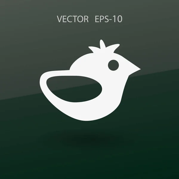 Icono plano de pájaro. ilustración vectorial — Vector de stock