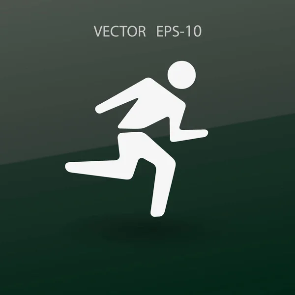 Lapos ikon futó ember. vektoros illusztráció — Stock Vector