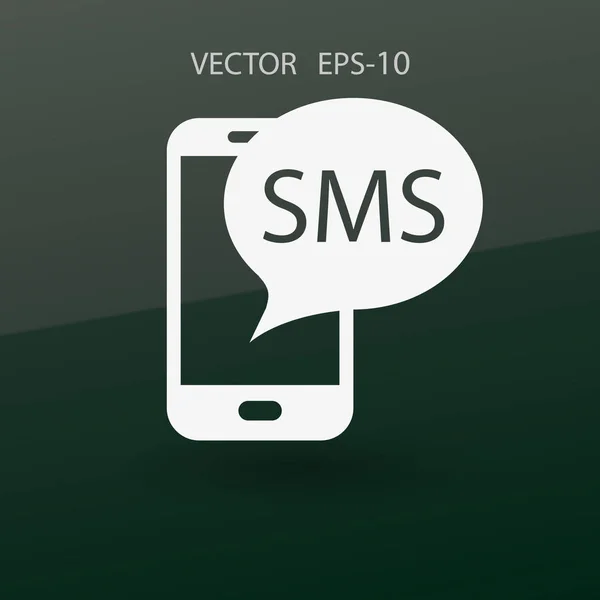 Ícone de SMS. Ilustração vetorial —  Vetores de Stock